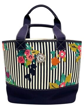 Spartina 449 Tote Bag Navy Striped Mermazing Nautical Beach Coastal Preppy NWOT